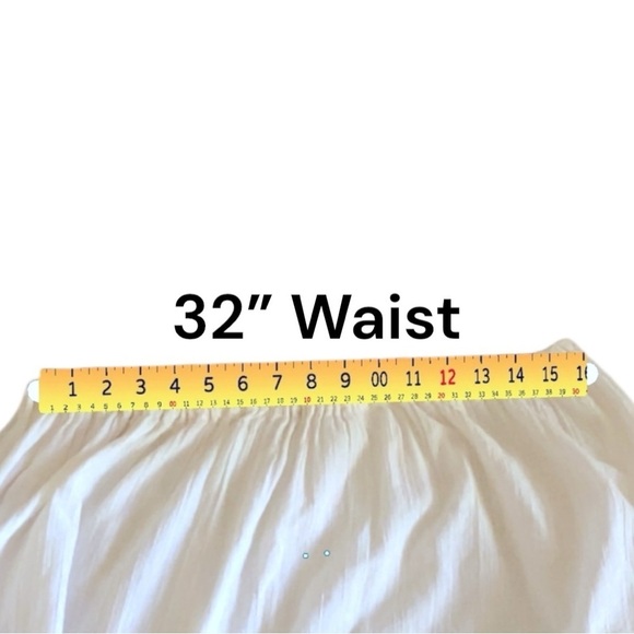 Tiered Maxi Skirt Low Rise w Crochet Hem Elastic Waistband Size fit up to M/L - Picture 8 of 8